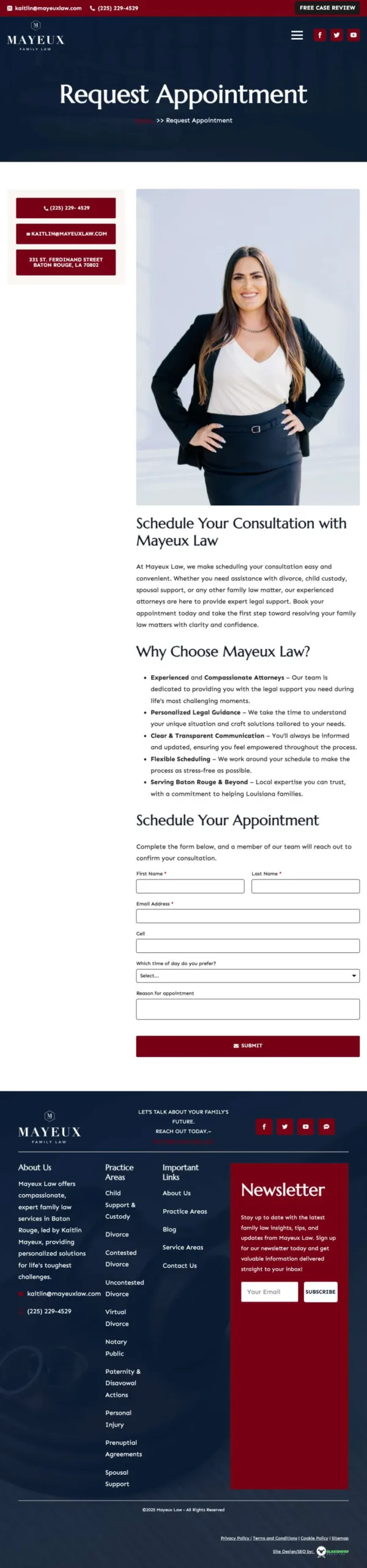 https mayeuxlaw.com forms request appointment