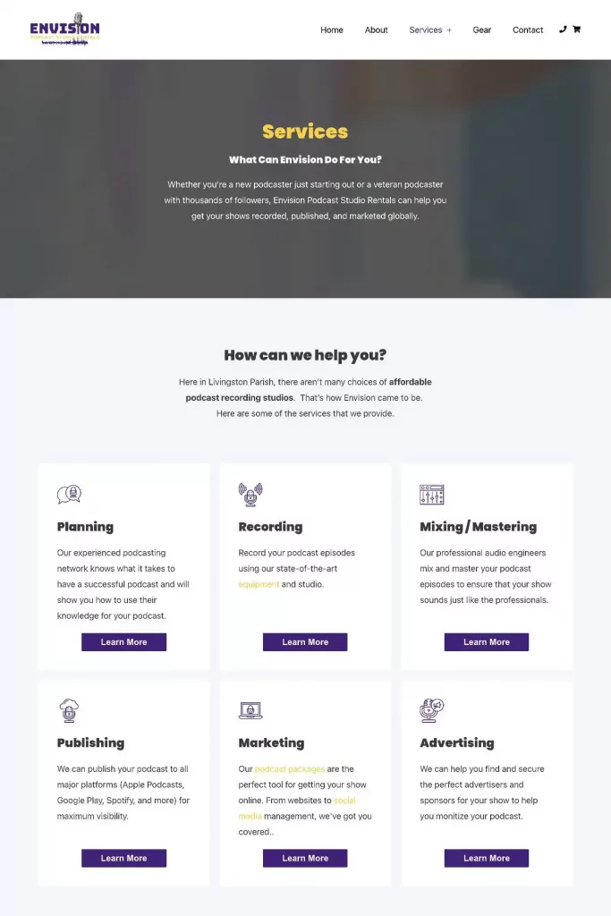 https envisionpodcaststudio.com services
