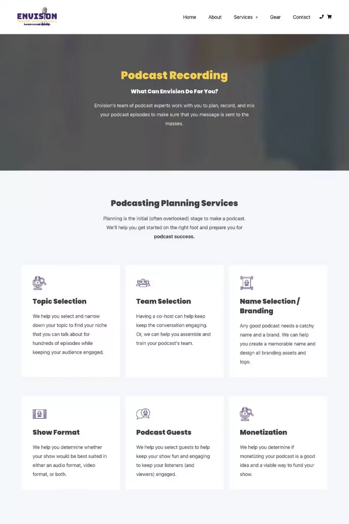 https envisionpodcaststudio.com services podcast recording