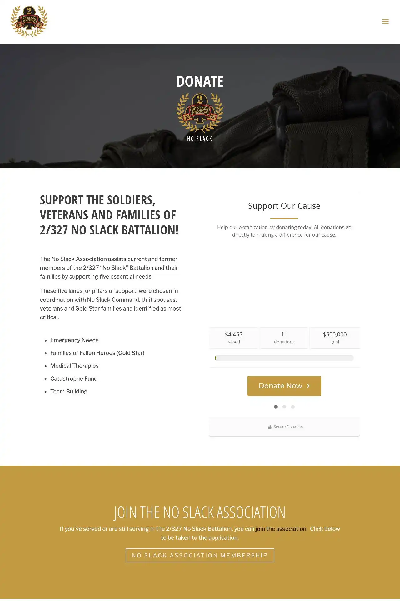 https noslackassociation.com donate