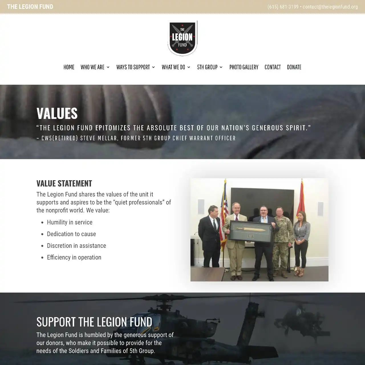 https thelegionfund.org values