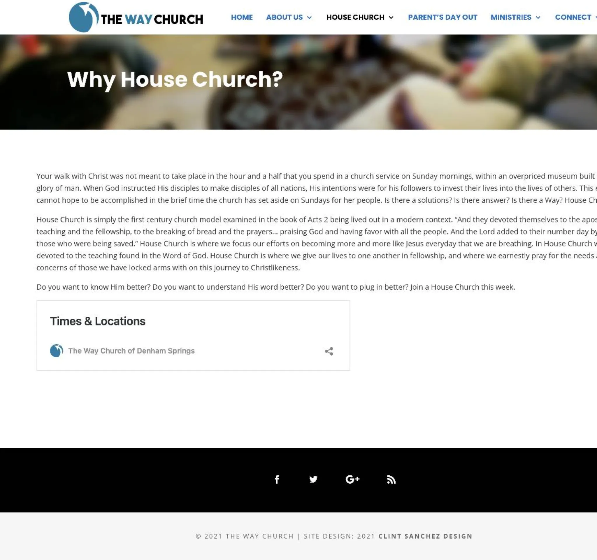 https thewaychurchds.com why house church
