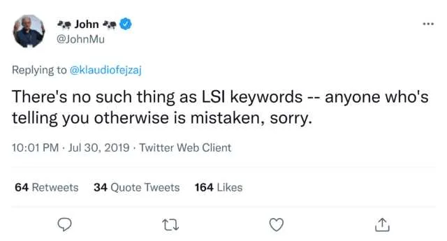 john mueller on lsi keywords