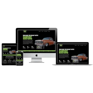 karport kustoms new website project mockup