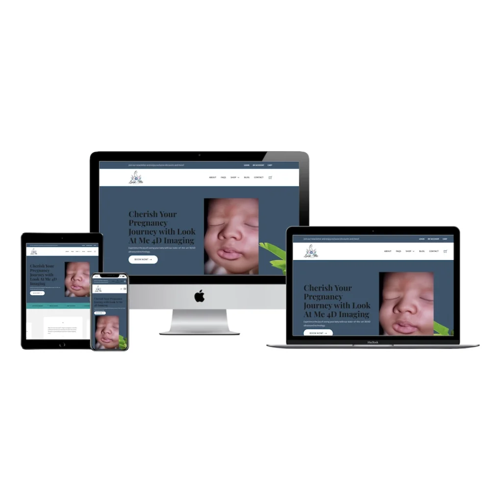 look at me 4d imaging website redesign mockup multi responsive devices