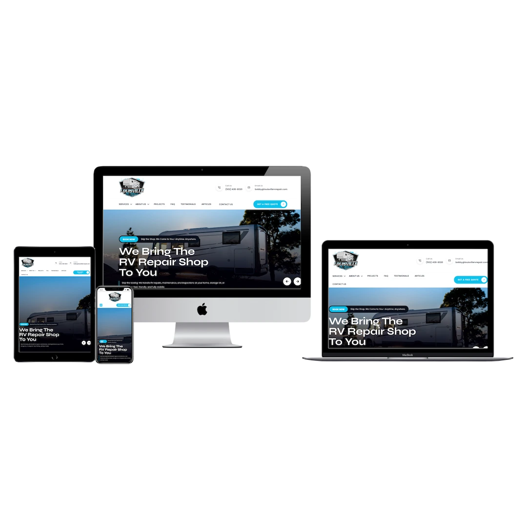 louisville rv repair mockup responsive devices