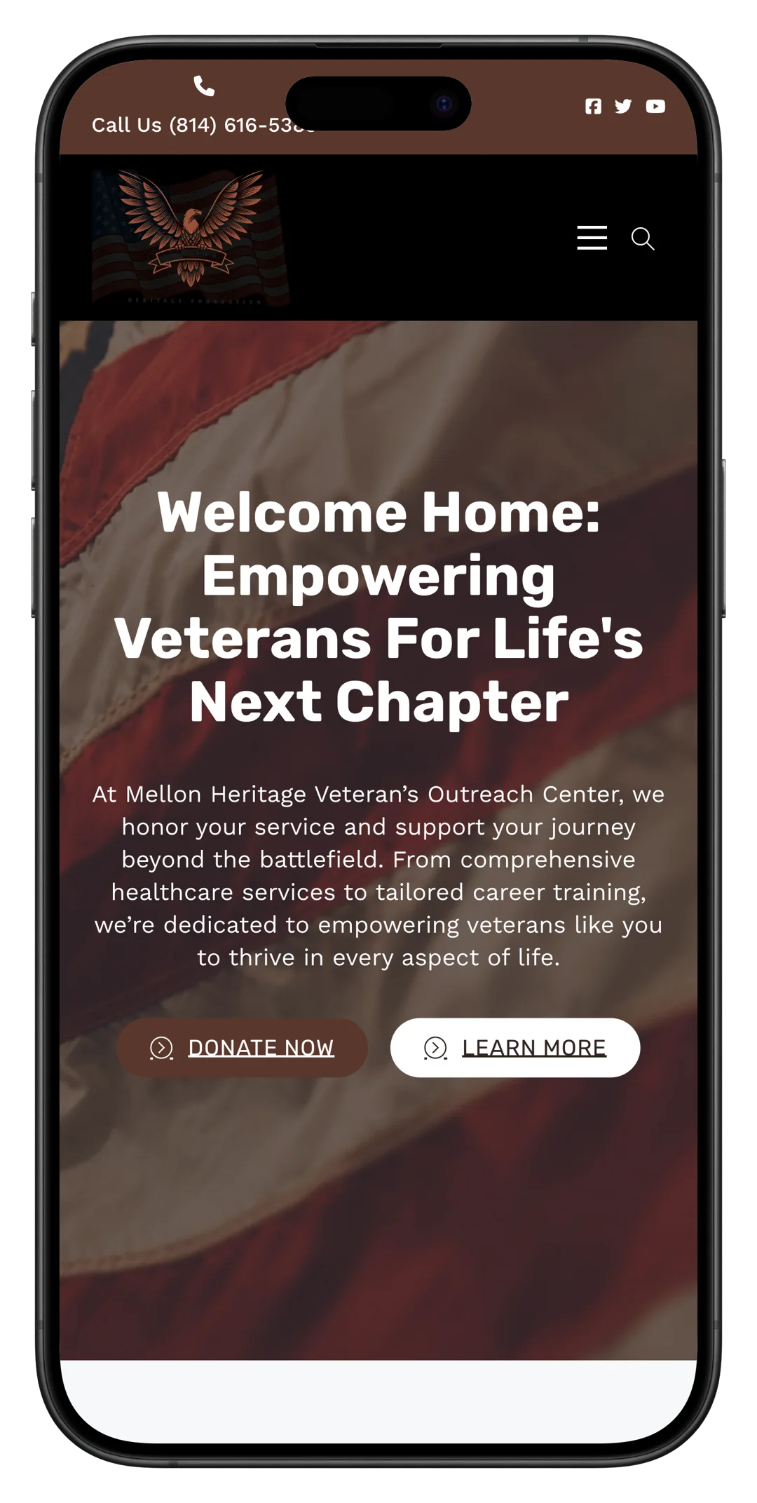 mellon heritage foundation nonprofit iphone mockup