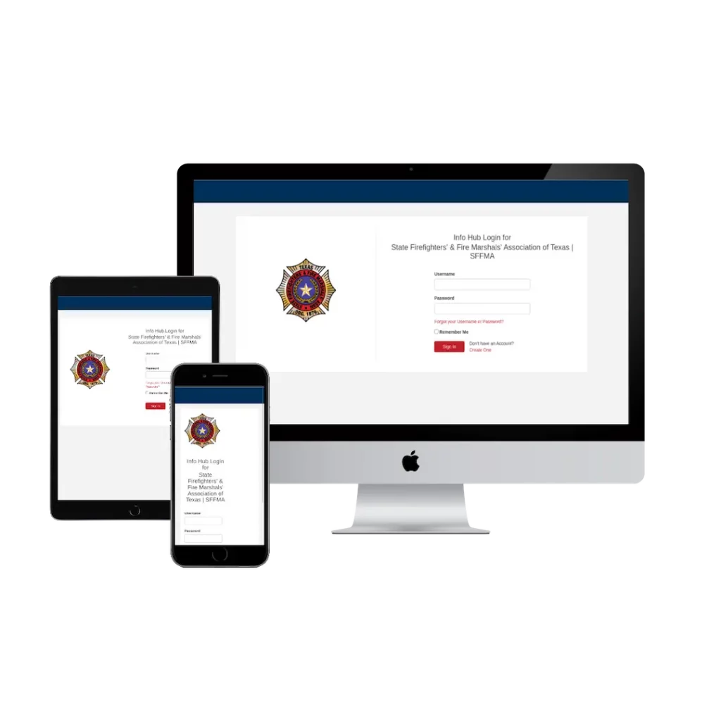 members only fire union website design