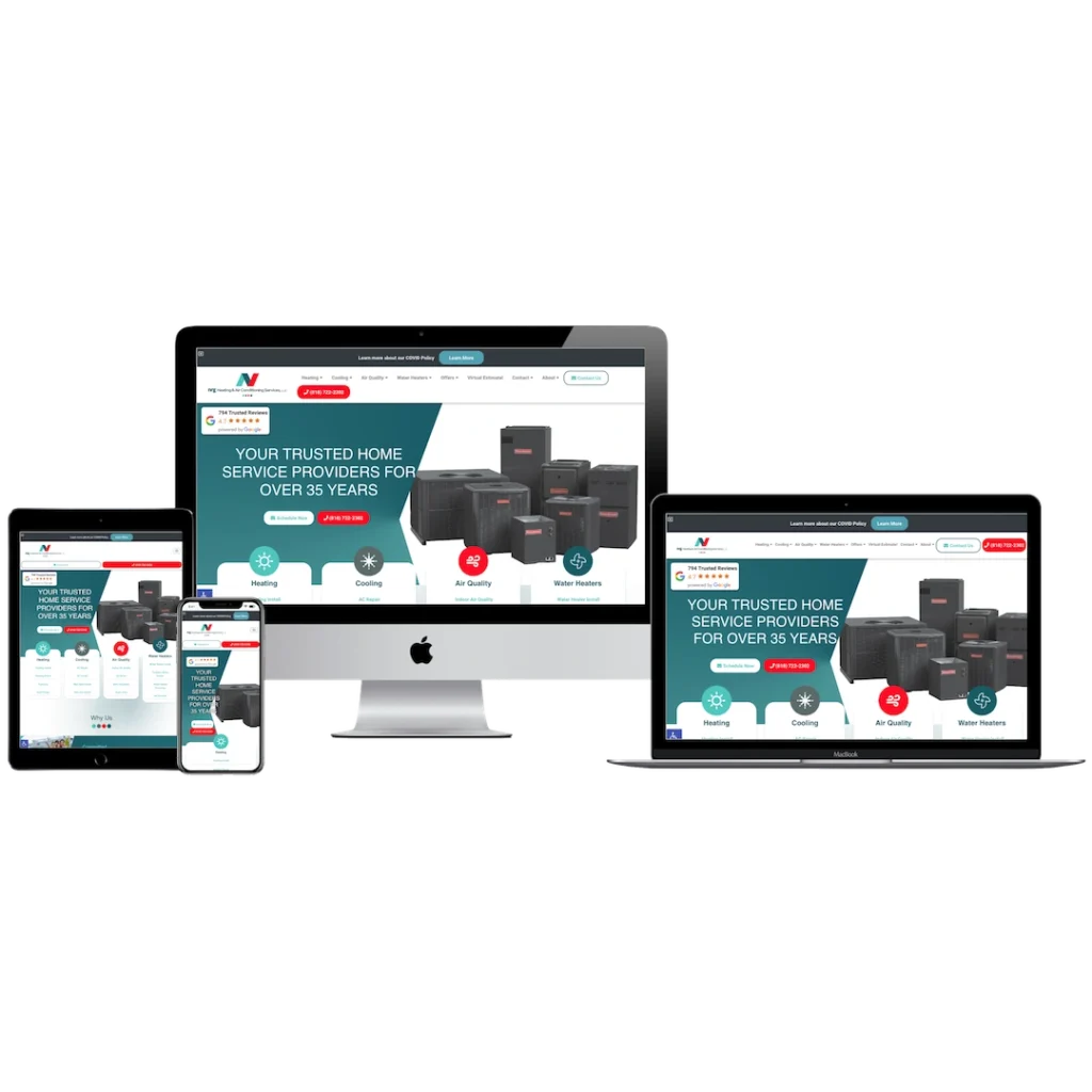 mockup of best website for hvac contractors by blaksheep creative