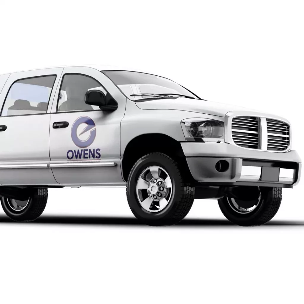 owens electrical contractors walker louisiana work vehicle mockup
