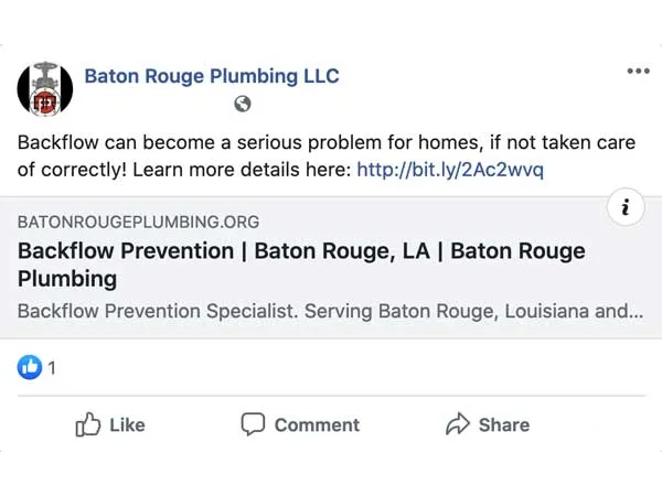plumbing social media marketing post