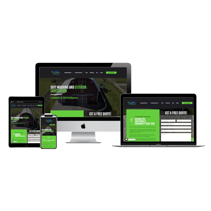 pressure soft washing website design