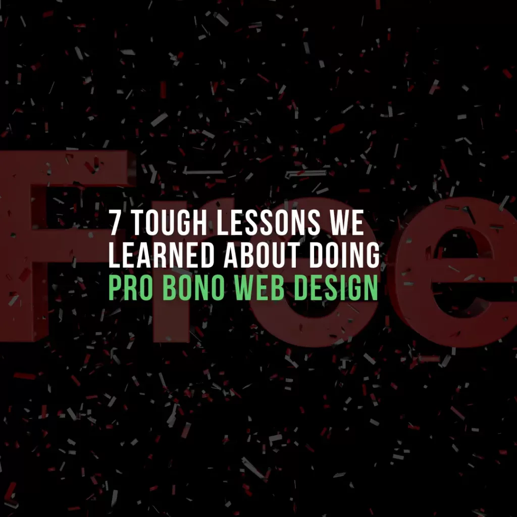 pro bono webdesign lessons