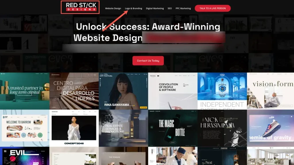 red stick web design logo trademark just like red stick ready