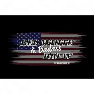 red white badass brew logo
