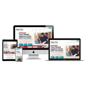responsive design of pro tec pest management site across multiple devices