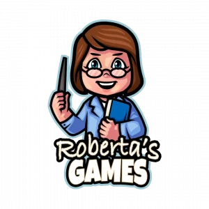 robertas games logo design by blaksheep creative