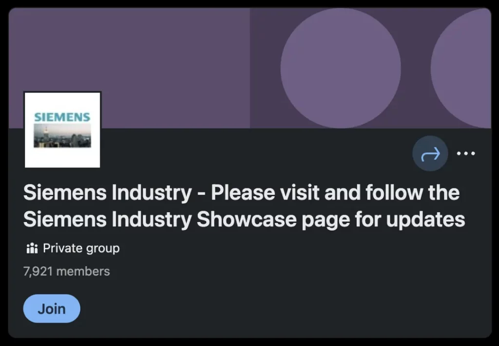 siemens showcase page on linkedin