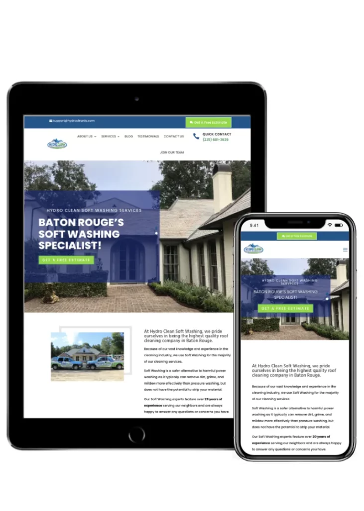 soft washing website professional design