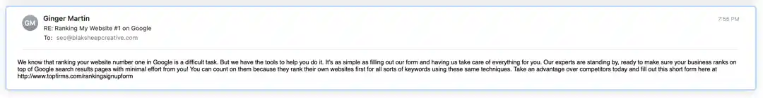 spammy email with re pet peeve digital marketing baton rouge