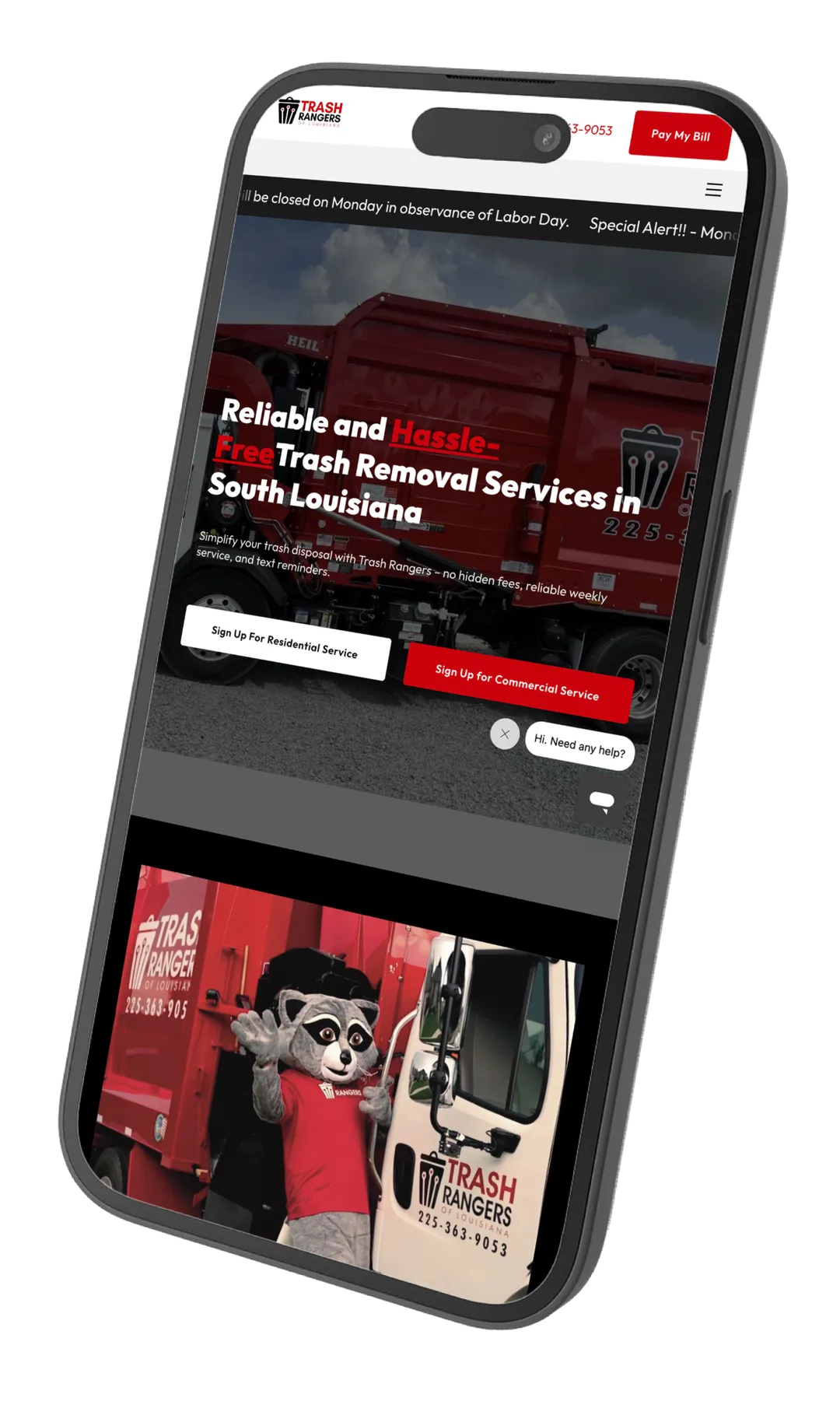 trash rangers website left view