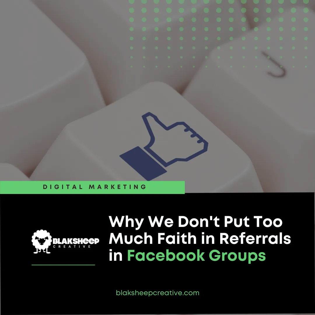 why we don't put too much faith in facebook groups